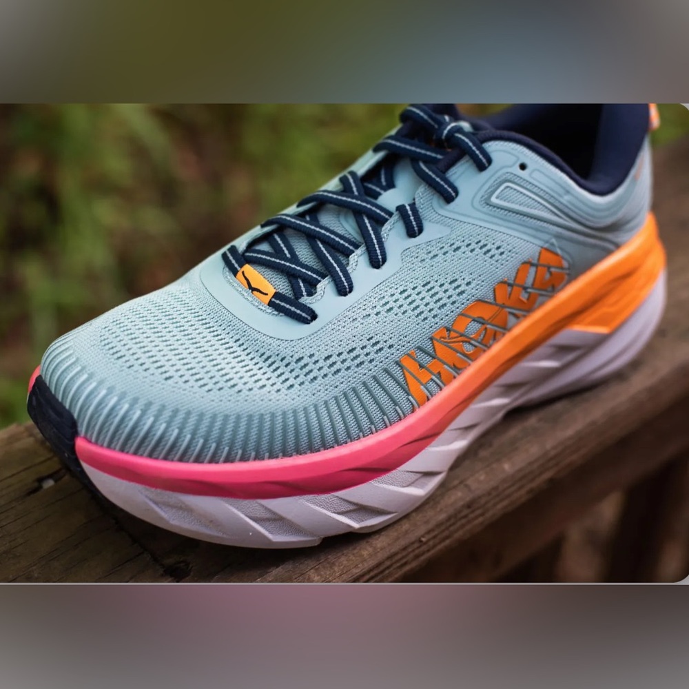 Hoka Bondi 7 running shoes Blue Haze / Black Iris